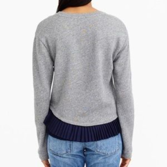 ❤SOLD❤J. CREW VIDEO Ruffle Hem Sweatshirt Gray Top - Picture 11 of 12